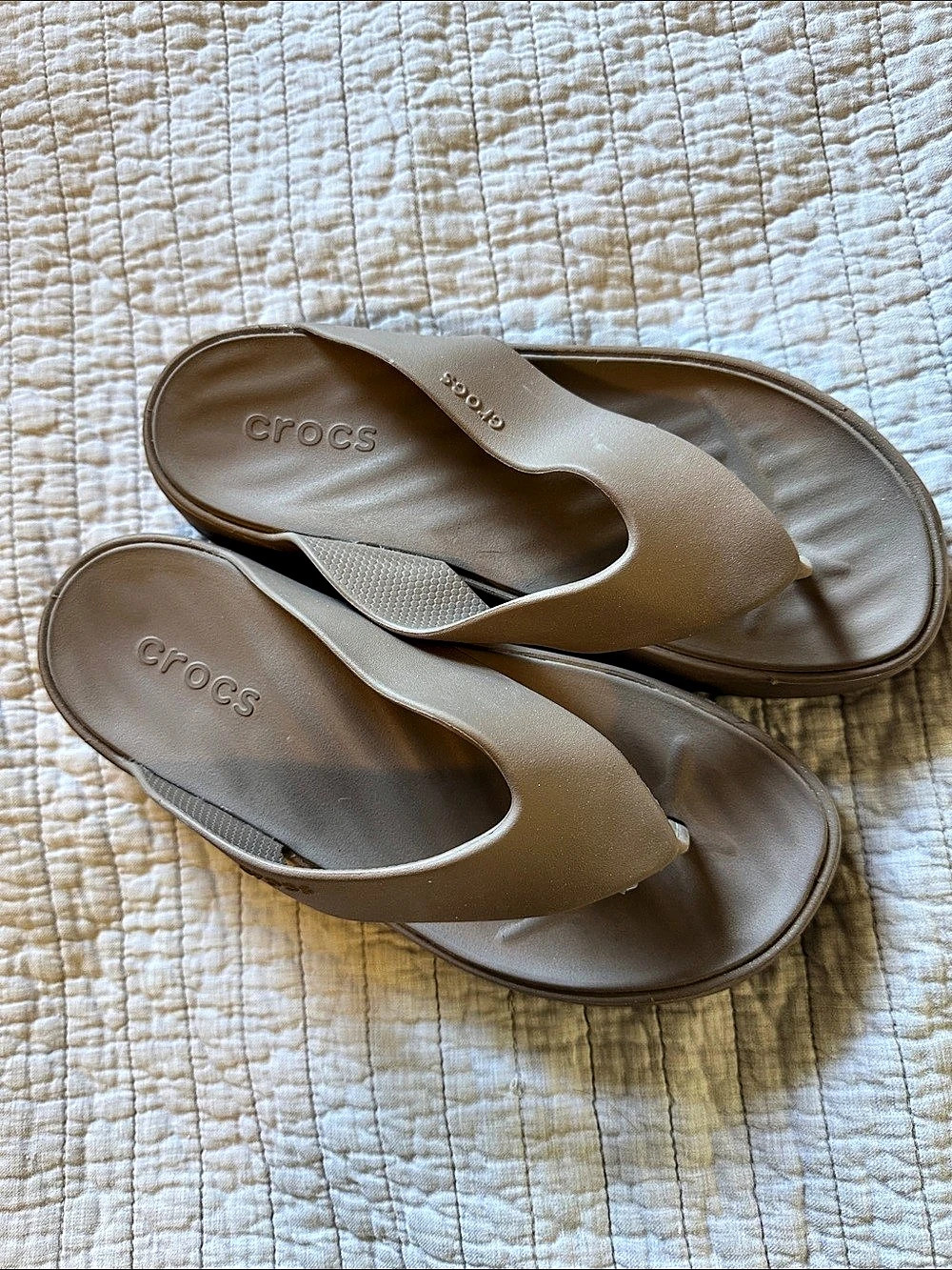 Crocs Crocband Flip Platform Flip-Flop Brown Women's 7